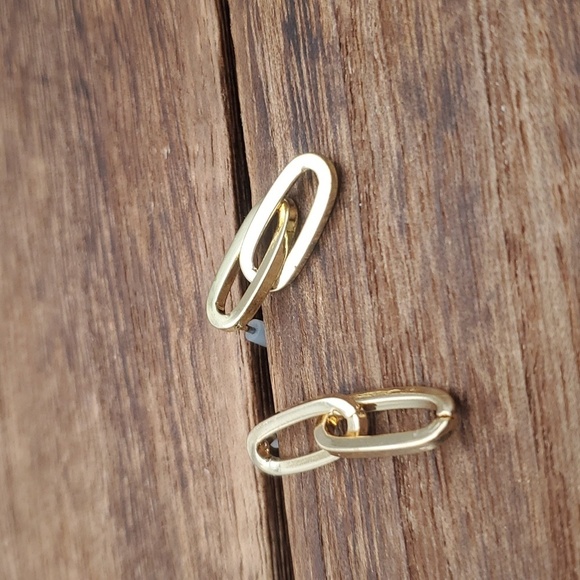 Paperclip Chain earrings E736 - Picture 1 of 3